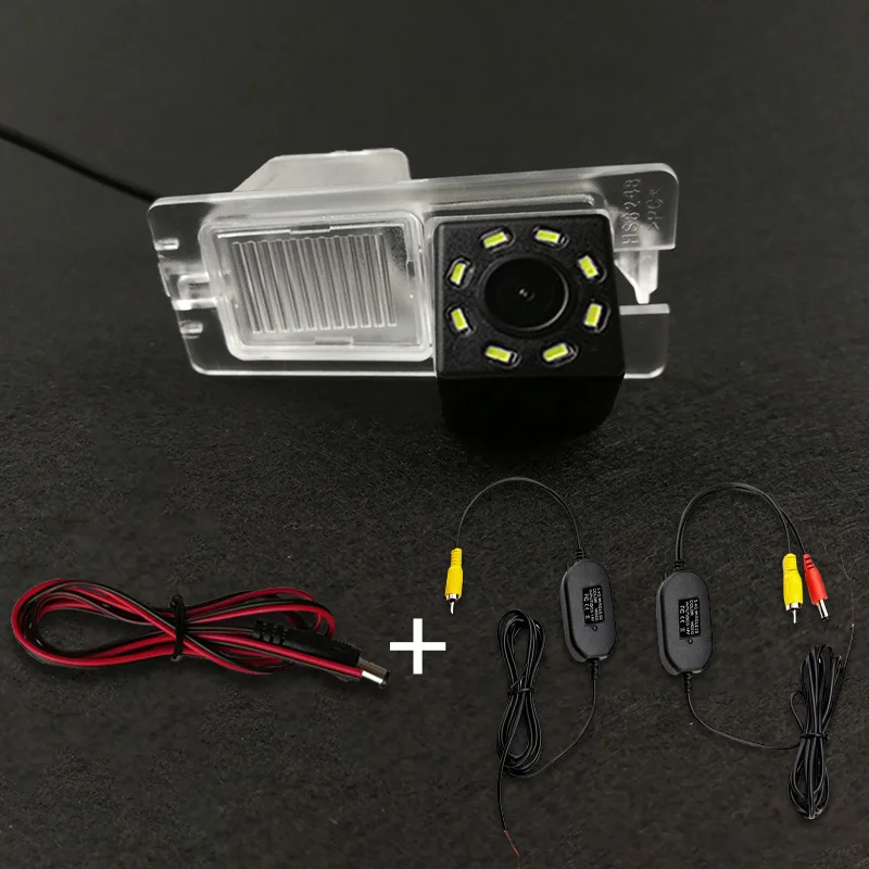 HD Wireless Car CCD Rear Camera Fisheye 8 12 led dynamic Night Vision bracket Parking For Ssangyong Rexton Kyron Korando Actyon
