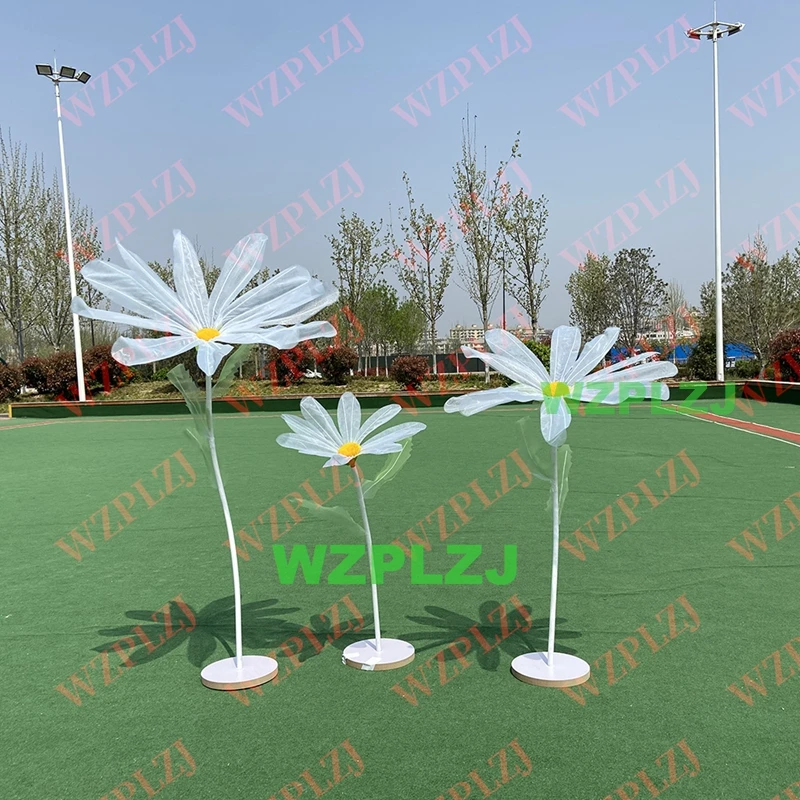 3PCS set Outdoor Props Road Lead Silk Flowers Artificial  Game Garden Party Decoration Festival Shop Stage Layout Window Display