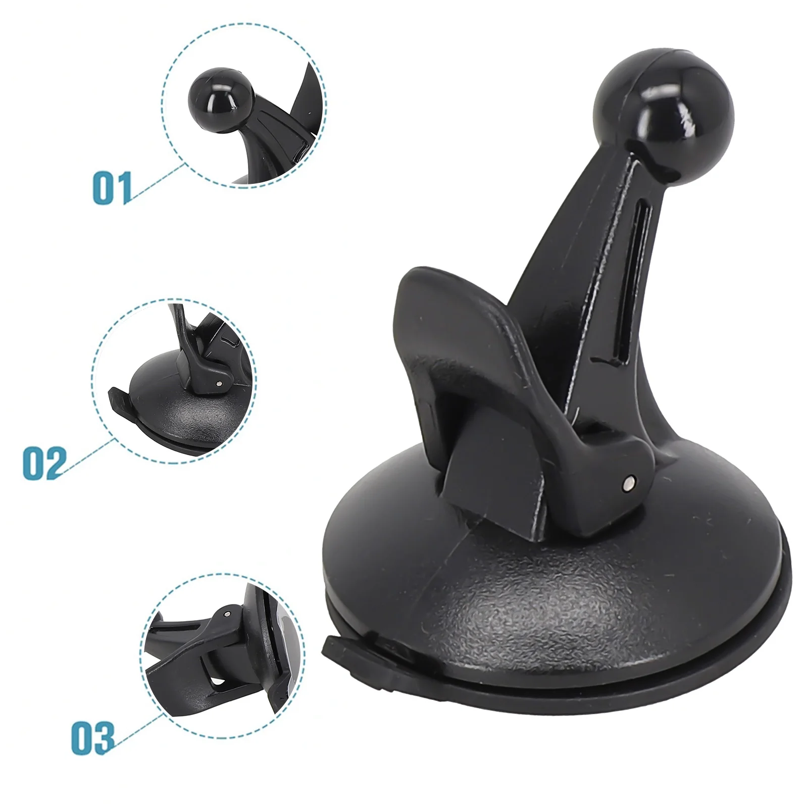 GPS Holders Car GPS Holder Plastic Replacement Suction Cup Windscreen Windshield Accessories Auto Black Useful