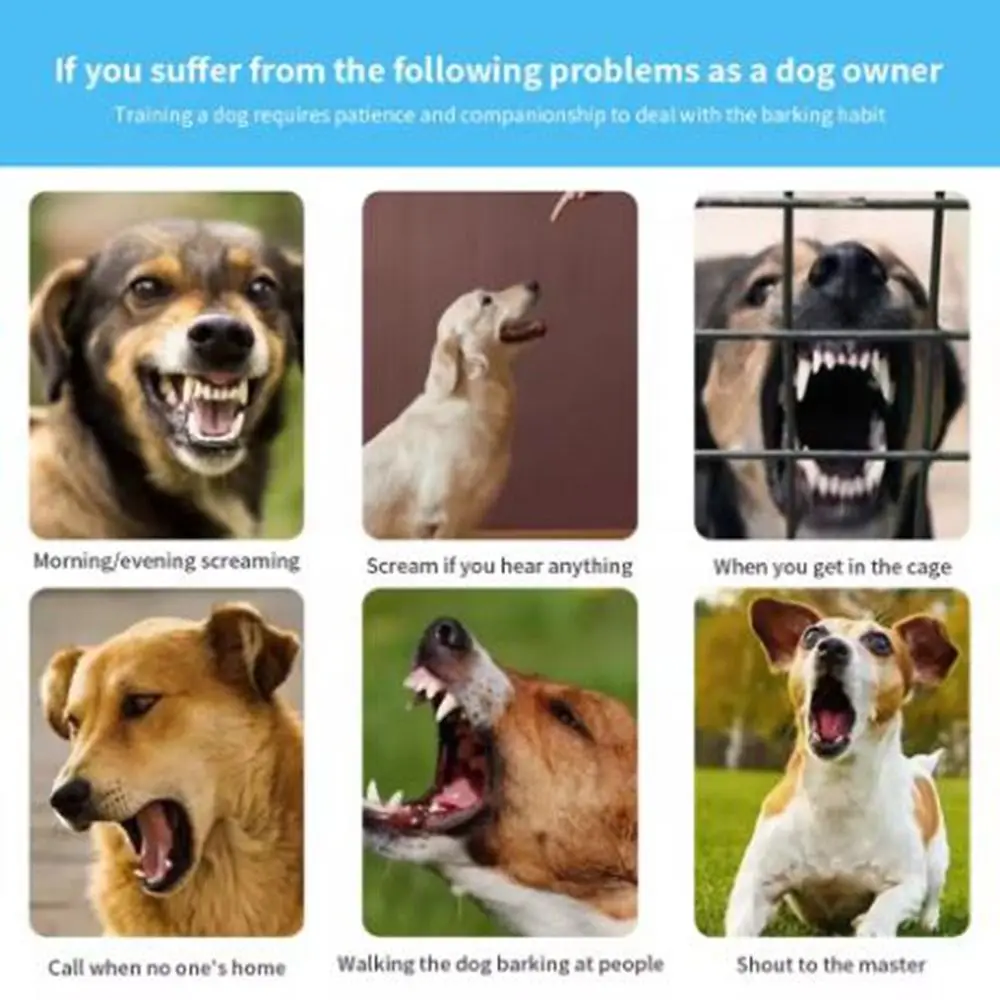 

Intelligent Dog Barking Collar Type-C Rechargeable Color Screen Anti Bark Dog Collar Waterproof Shock Functions