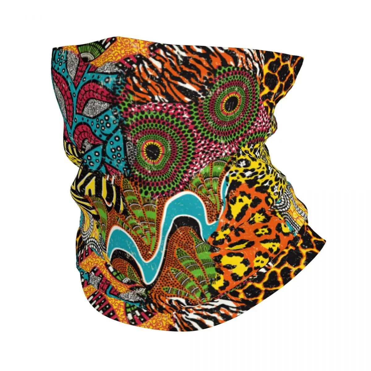 Wild Animal Skins Patchwork Thin Wrap Scarf Bandana Neck Gaiter Face Cover Headband