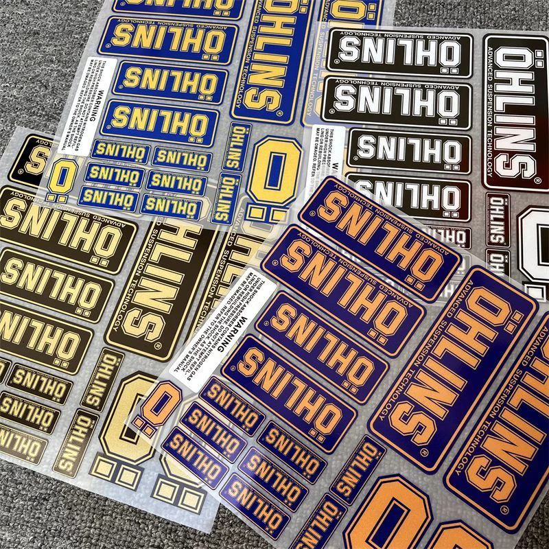 High Quality Car Decorative Stickers Shock-absorbing OHLINS Reflective Stickers Motorcycle Racing Modified Waterproof Stickers