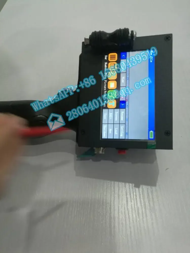 Draagbare Handheld Qr Code Vervaldatum Inkjet Printer/Handheld Inkjet Printer Met Afdrukken Hoogte 2-12.7Mm