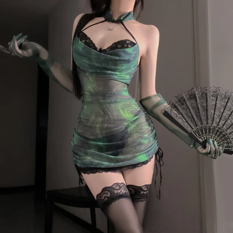

Перспективный Cheongsam, косплей, сексуальная сумка с лямкой на шее, юбка на ягодицах, униформа, традиционное платье Ципао в китайском стиле, эротические женские костюмы