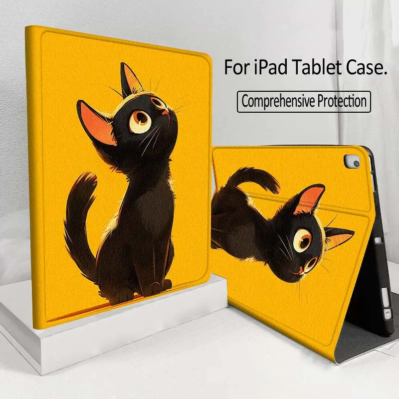 

Cat Dog Art Cute Cartoon For iPad 7 8gen 9gen 10th 11th Pro 11 13 2 12.9 10.9 10.2 9.7 2025 2024 2021 Tablet Case Gift