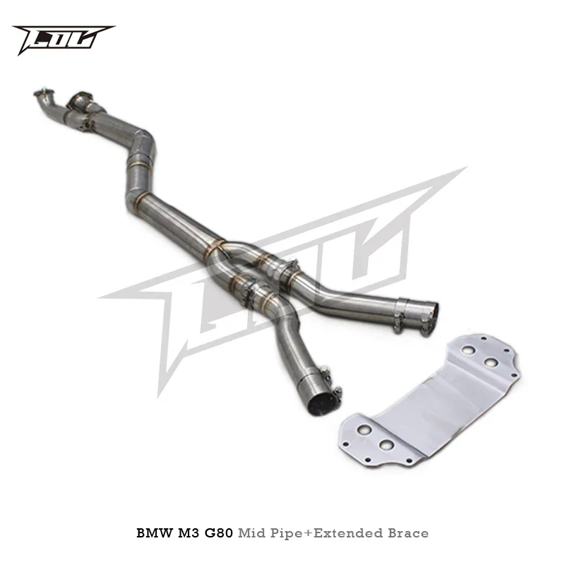 OEM (70mm-89mm) Mid pipes For  M3 M4 G80 G82 G83 3.0T 2021-2023 Stainless Steel Performance Sport Exhaust System with Bracket