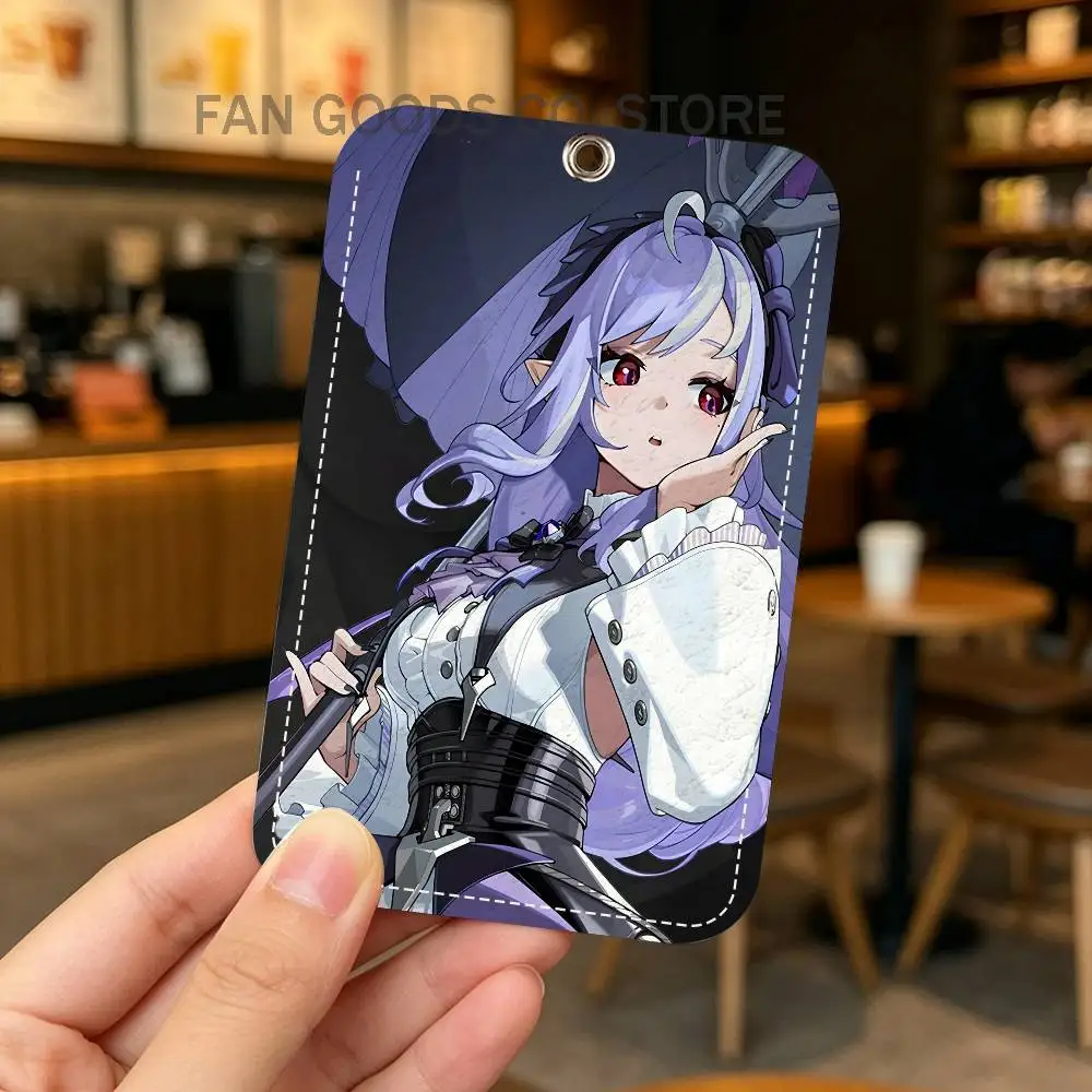 NTE Game N-Neverness to E-Everness Leather Card Holder Keychain Key Ring Door Lock Access Tag ID
