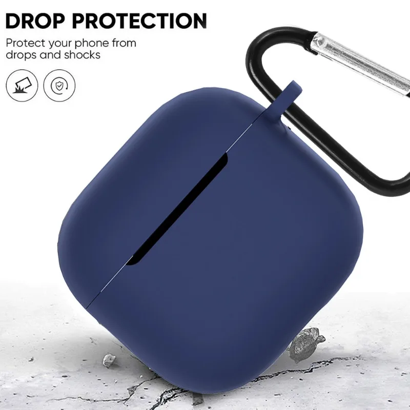 Para airpods 4 caso de fone de ouvido de silicone macio sem fio protetor capa para apple airpods4 escudo protetor caixa de pele caso