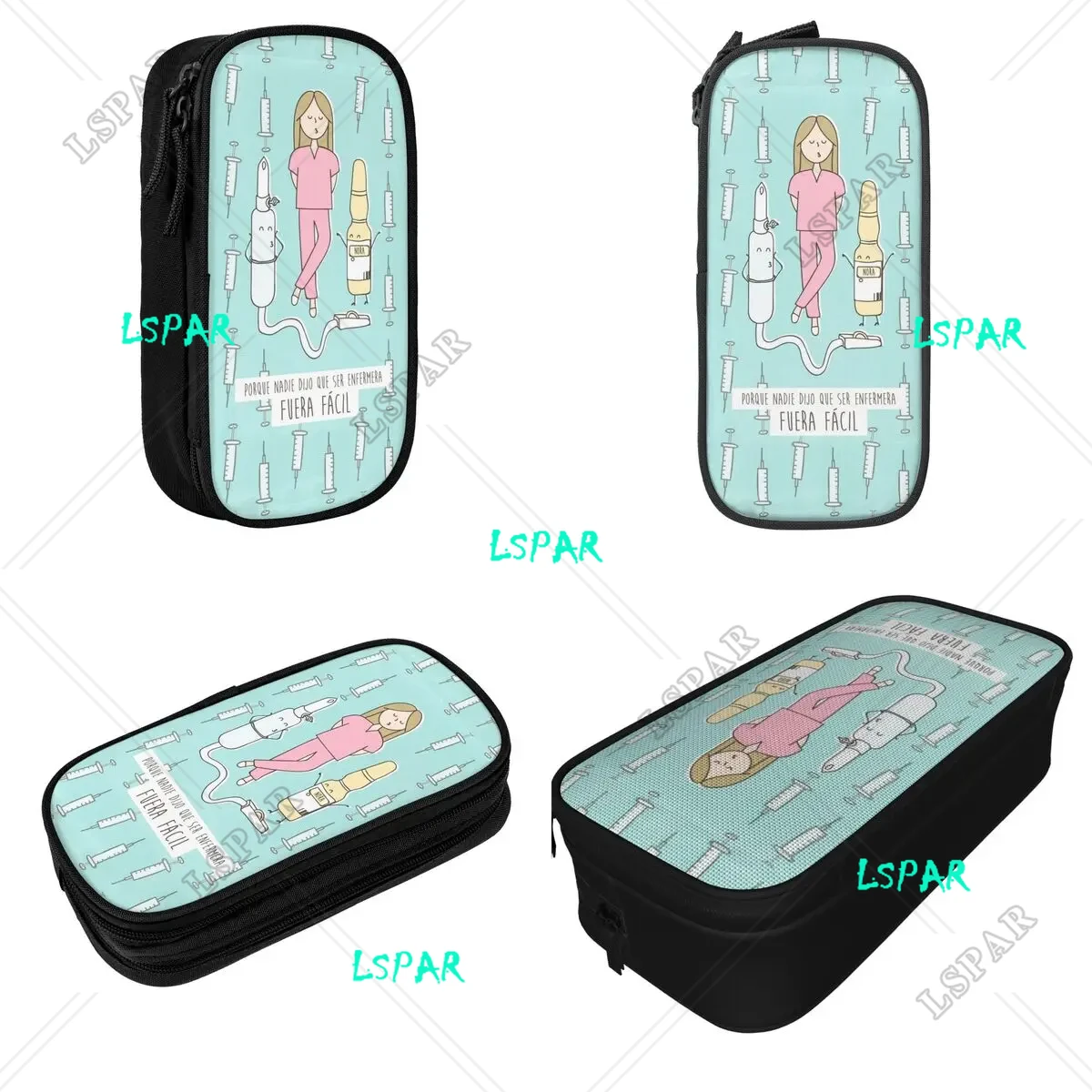 Doctor Nurse Enfermera En Apuros Pencil Case Double Layer Large-capacity School Accessories Pencilcase Suprise Gift