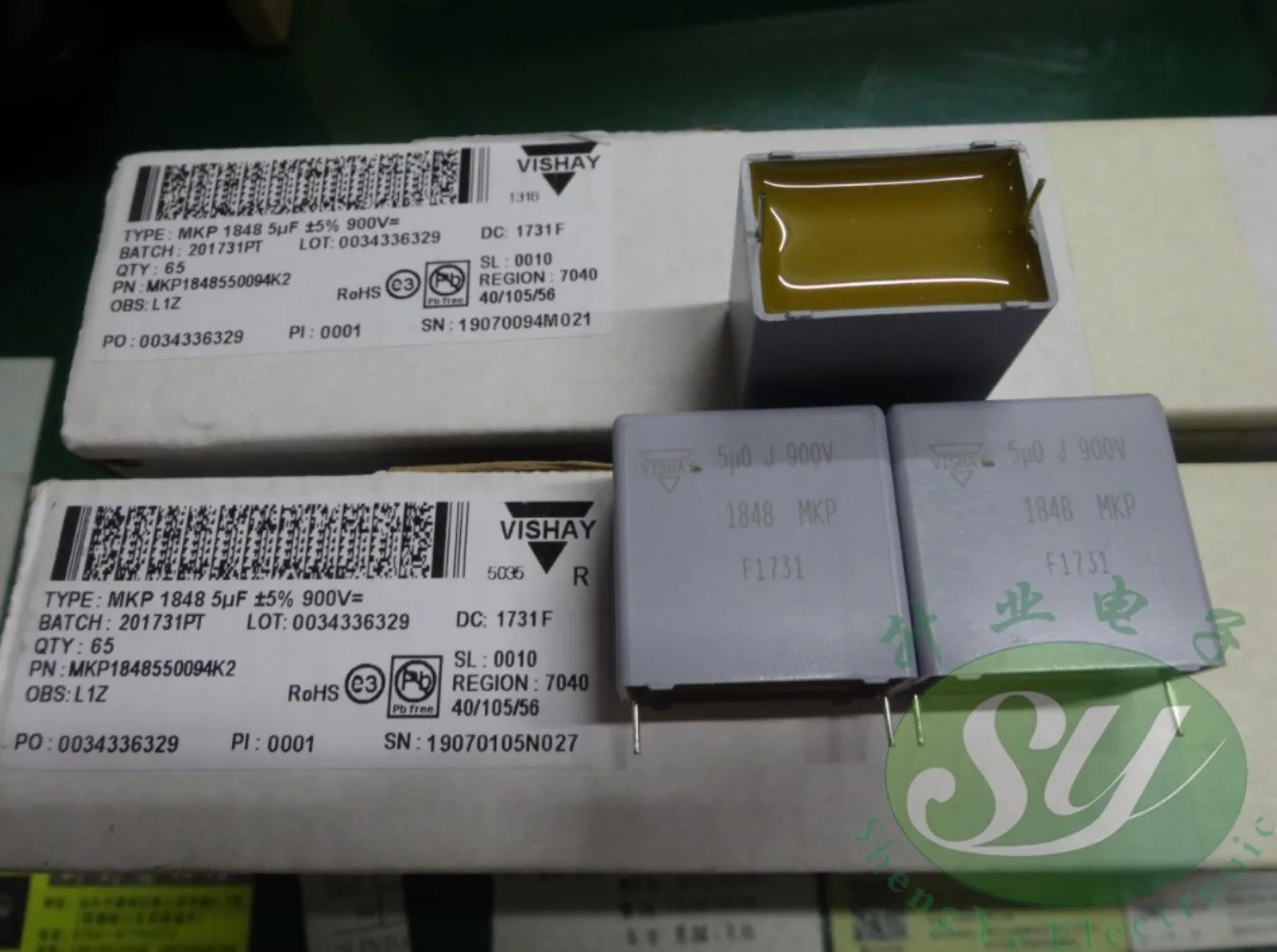 

VISHAY MKP1848 5.0uf/900v 5u0 505 New 28MM film capacitor MKP1848550094K2