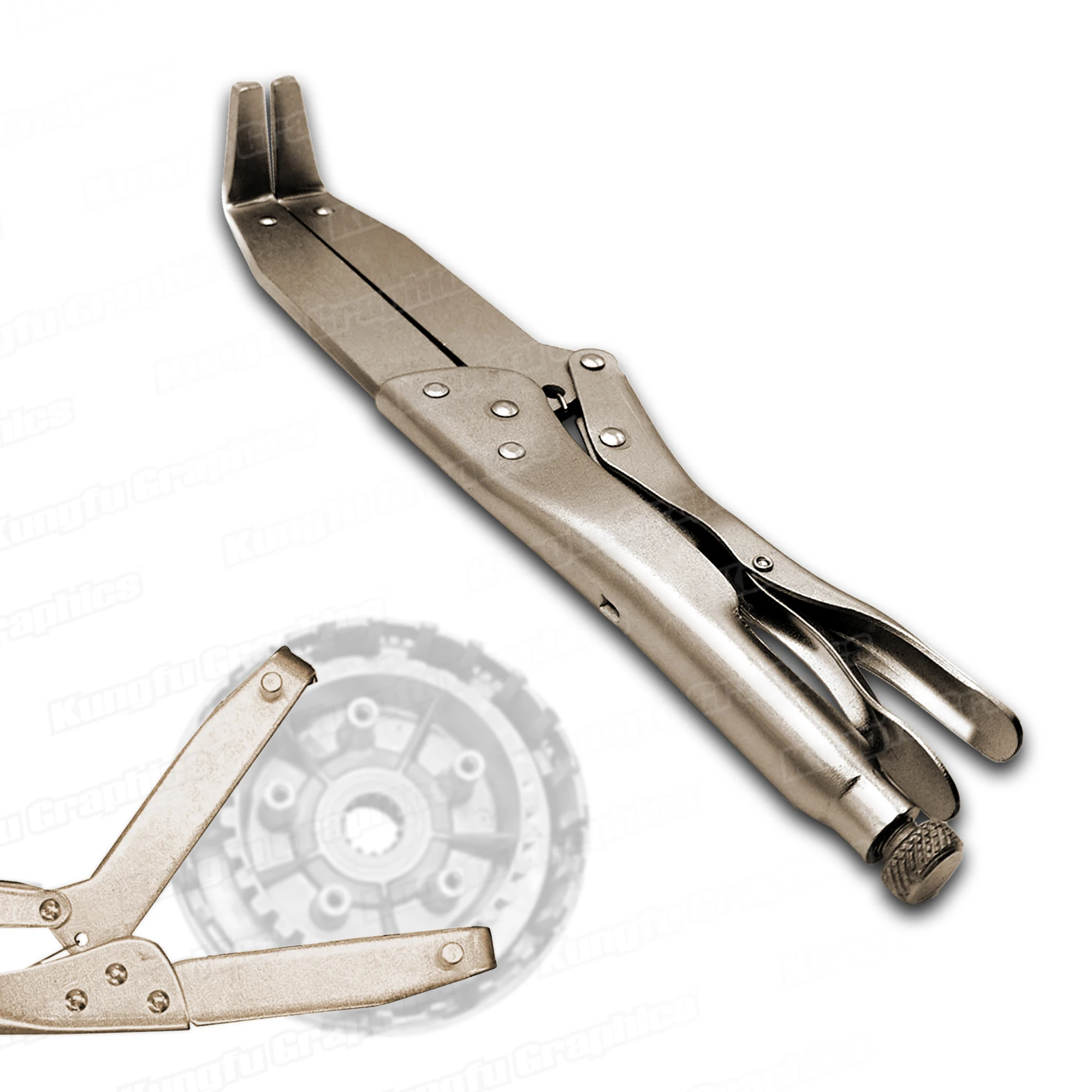 

JY Racing Motorcycle Clutch Hub Basket Holding Tool Flywheel Gear Spanner Wrench for Dirt Bike ATV Quad, Silver