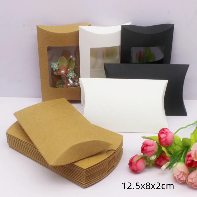 10/50pcs 12.5x8x2cm New Gift Pack, Pillowcase, Paper Party Matching Packaging, Jewelry Bag