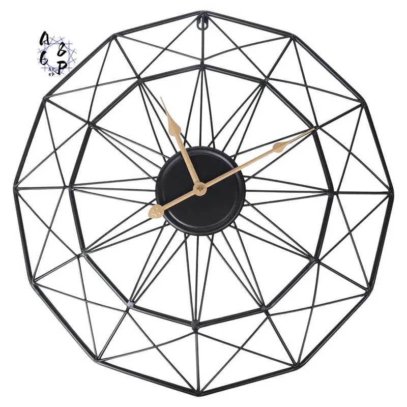 

A68P-50Cm Retro Nordic Type Iron Art Large Silent Hanging Wall Clock Mute Hanger Clocks Home Living Room Bedroom Decor New