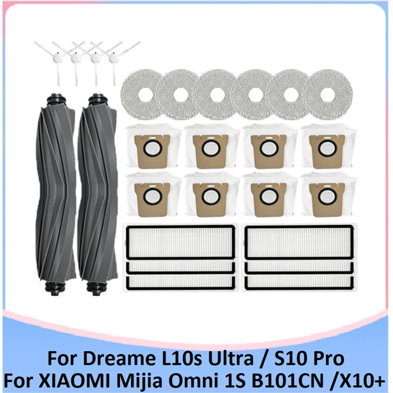 

Сменный фильтр для швабры Dreame L10S Ultra / L10S Pro, основная боковая щетка, запчасти для Xiaomi Mijia Omni 1S B101CN Robot X10 + Вакуумный