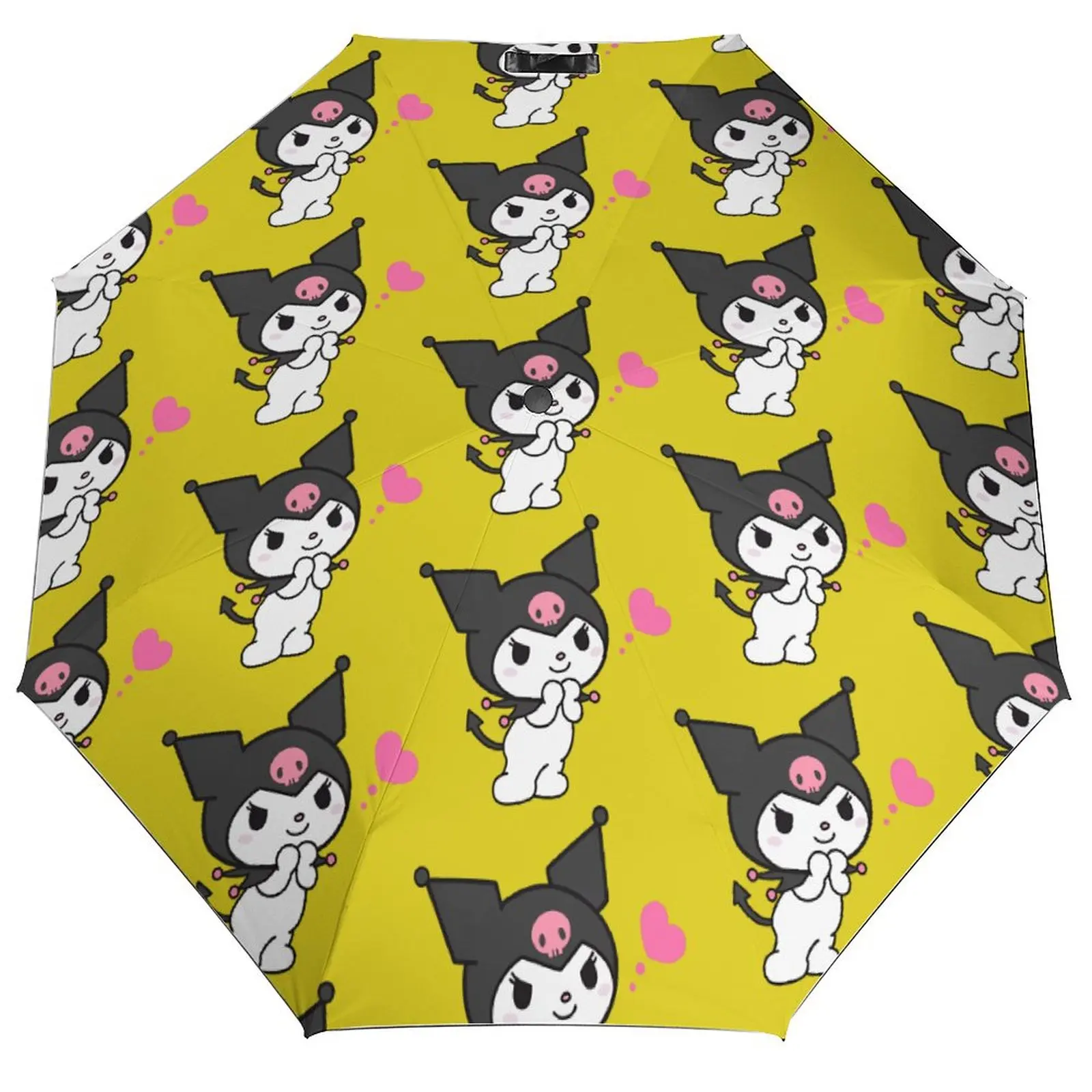 

Kuromi японский кавайный мультяшный зонт от солнца ветрозащитный зонт складной модный трехкратный автоматический внешний дизайн зонт