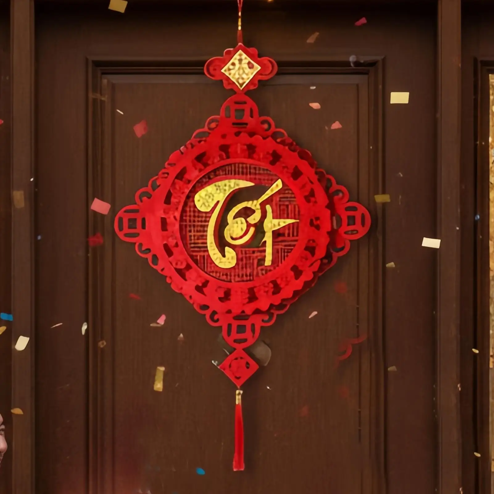 2026 Lunar New Year Decorations Non-woven Fleece Felt Vietnamese Spring Festival New Year Good Luck Pendant Wall Decoration - Image 4