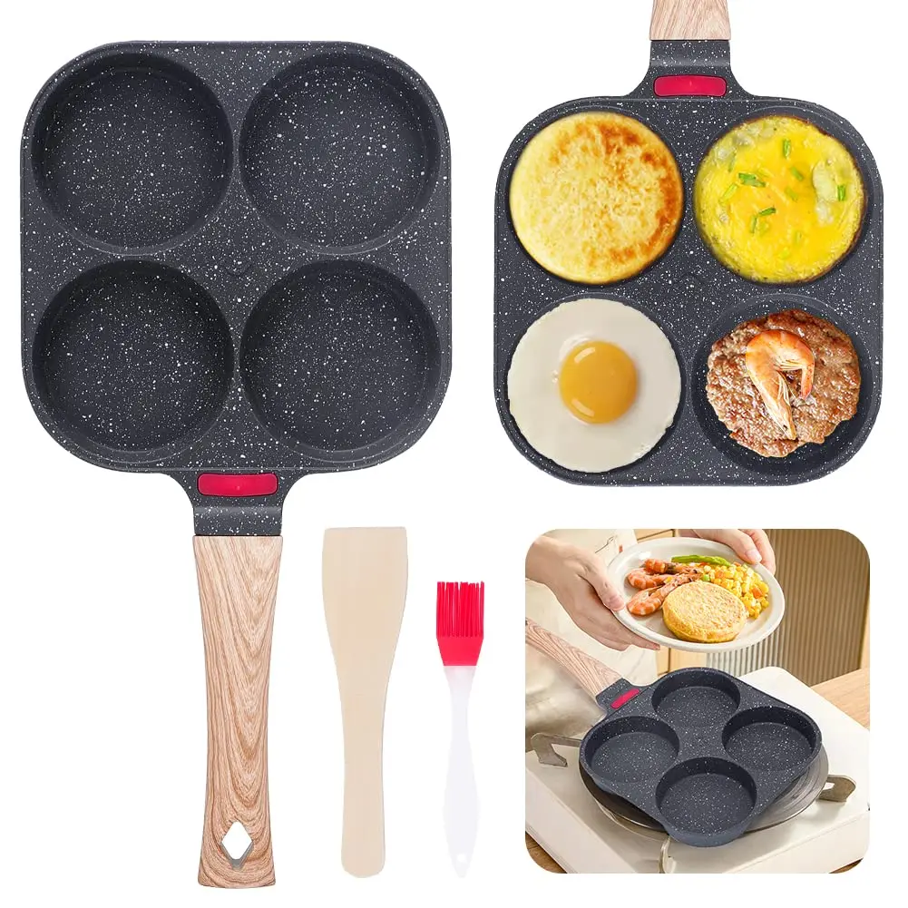 Egg Frying Pan Nonstick Coating Mini Skillet, Comfortable Handle, For Omelettes, Pancakes, And Hamburgers, Outdoor Camping