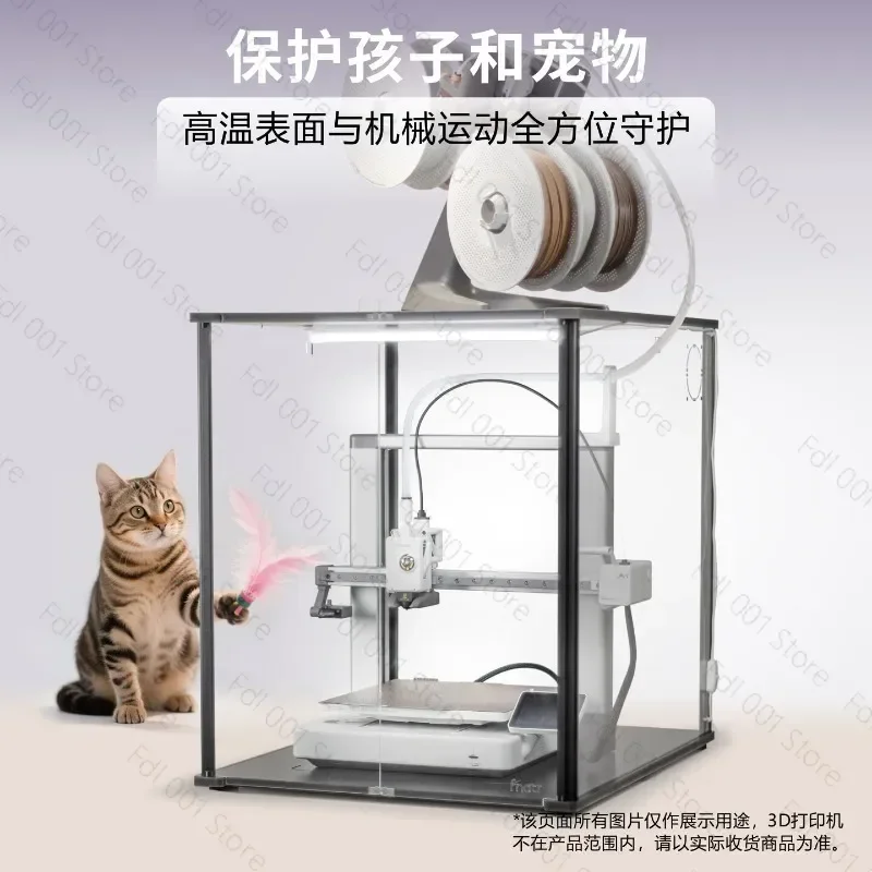 Fnatr Enclosure For Bambu Lab A1 3D Printer Outer Cover Dust Housing With Filtration System