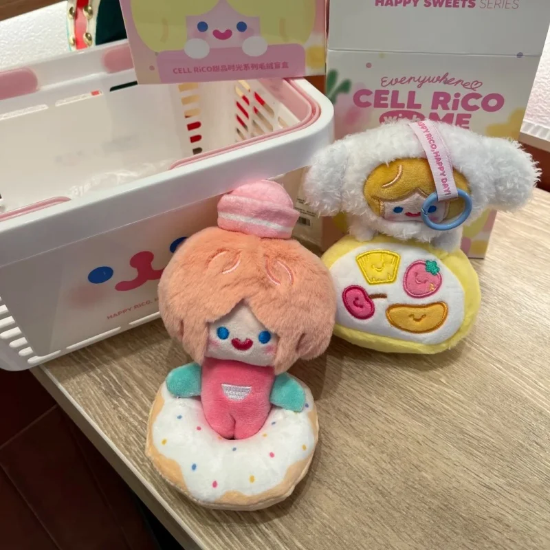 Genuine Cell Rico Happy Sweets Series Blind Box Rico Anime Doll Surprise Bag Mystery Box Plush Kawaii Pendant Keychain Toys Gift