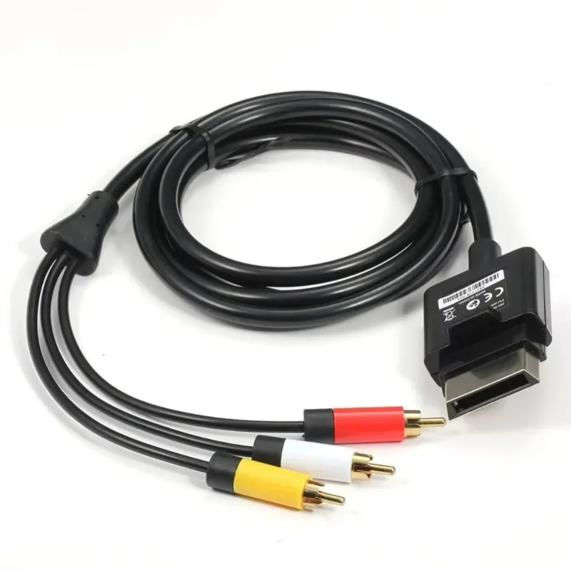 

1.8M/6FT Audio Video AV RCA Video Composite Cable 3RCA Video Composite Cable for Xbox 360 Slim with Three RCA Plug