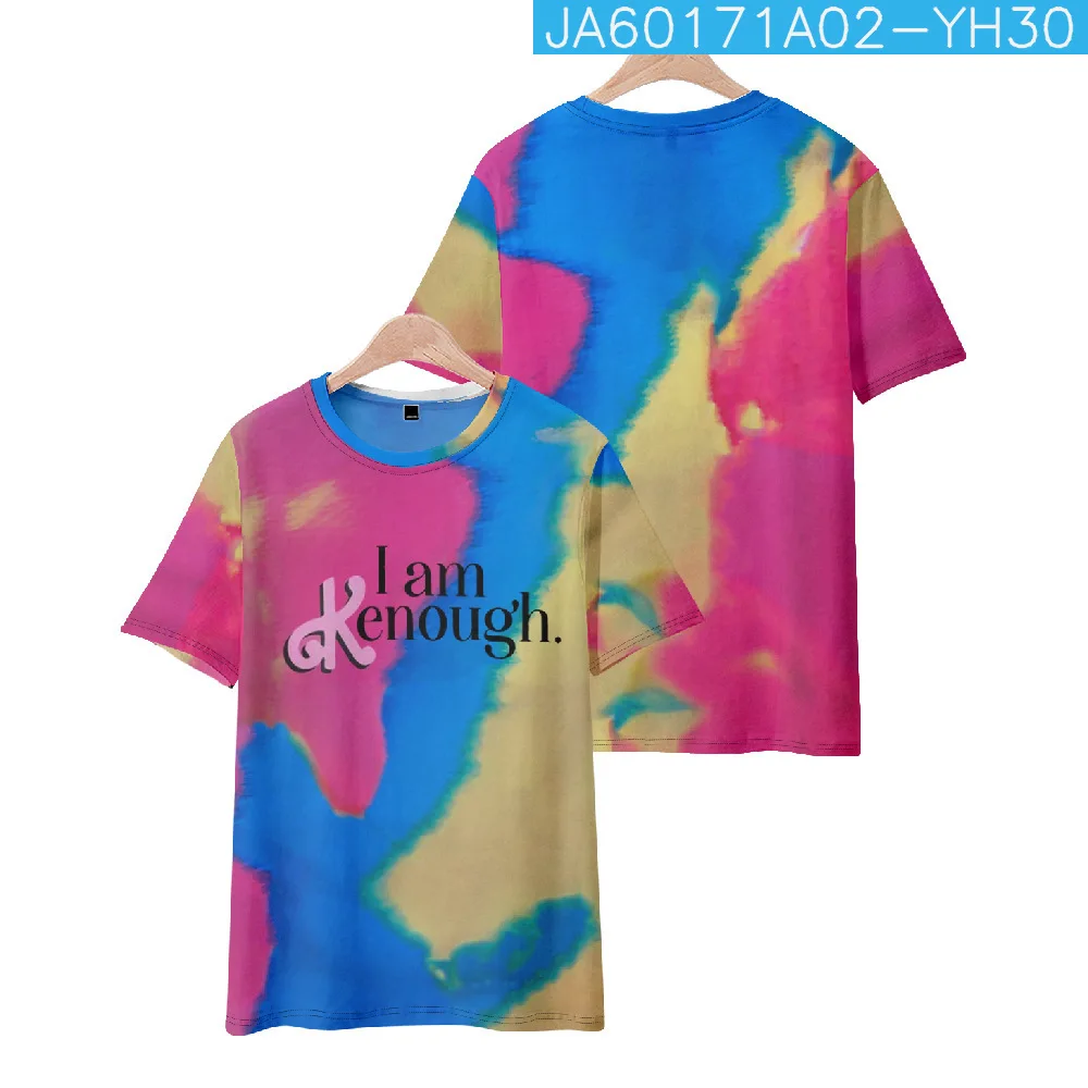 Hot selling I Am Kenough Rainbow printed T-shirt 3D Men Women Streetwear O-neck short sleeve y2k top boys girls cosplay clothing