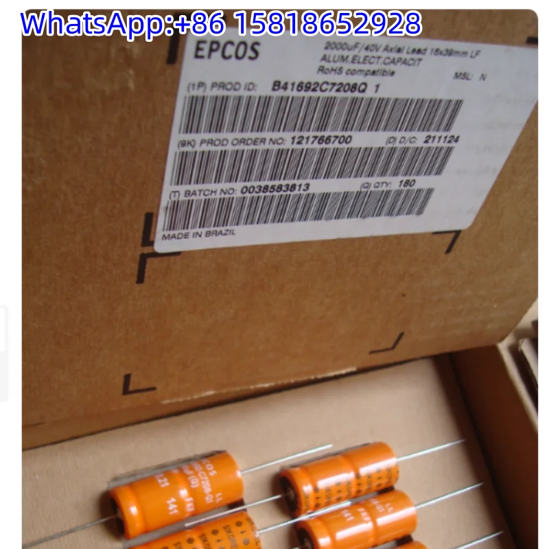 2pcs 40V 2000UF direct replacement 2200UF German Siemens EPCOS high-end axial orange audio capacitors