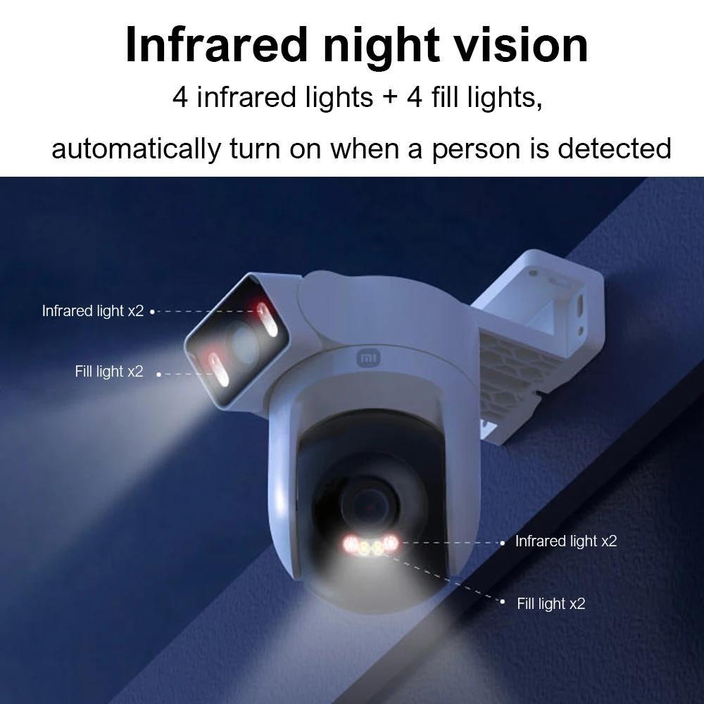 Nieuwe Xiaomi Outdoor Cw500 Dual Camera Versie Ip66 Beveiliging Cctv Ai Detectie Full-Color Nachtzicht Smart Home