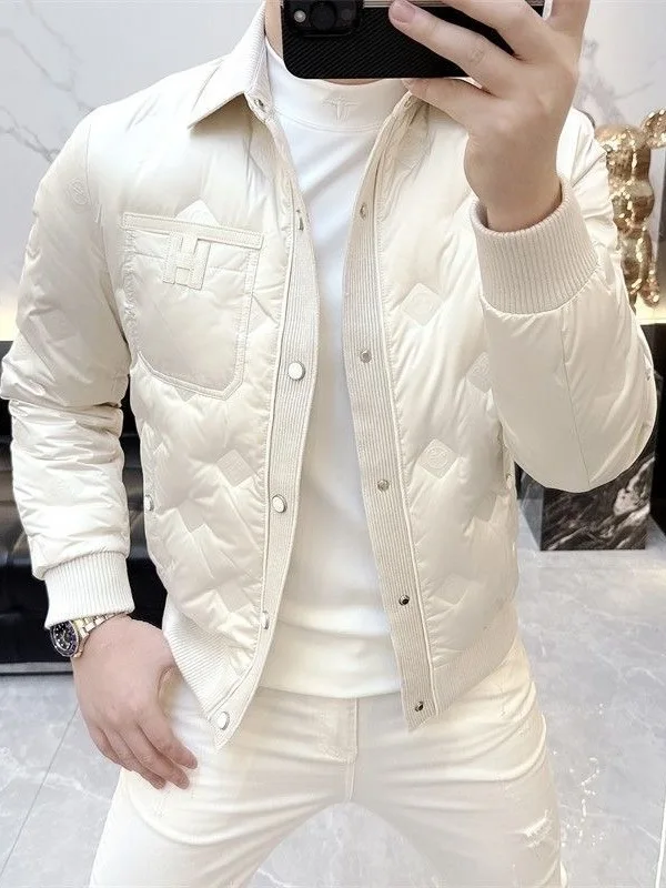 

Sli Men's down Jaet Casual Collar Design Faionable Winter Leisure Youth Polyester Fabric Du down Filling Regular Fit