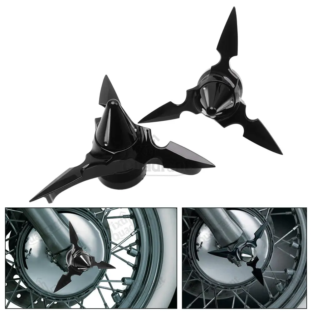 2Pcs Motorcycle  Front Axle Cap Nut Cover ABS For Harley Dyna Softail Tour Road King Glide FLHX/I Special FLHXS 2014-2023 Parts