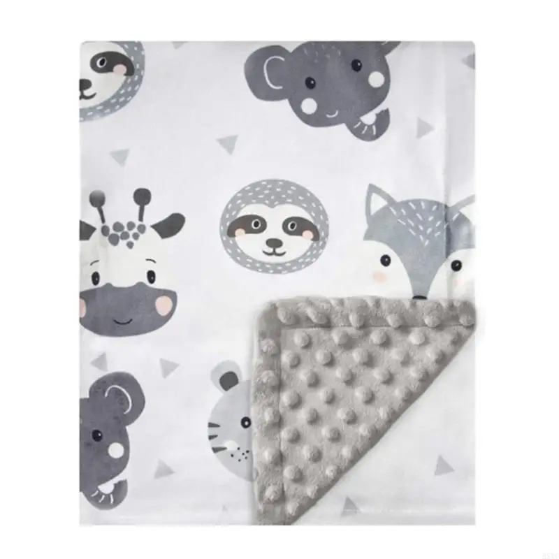 A5YC بطانيات استقبال الرضع رمي لحاف صغير لرياض الأطفال للبنين والبنات 100x75 سم