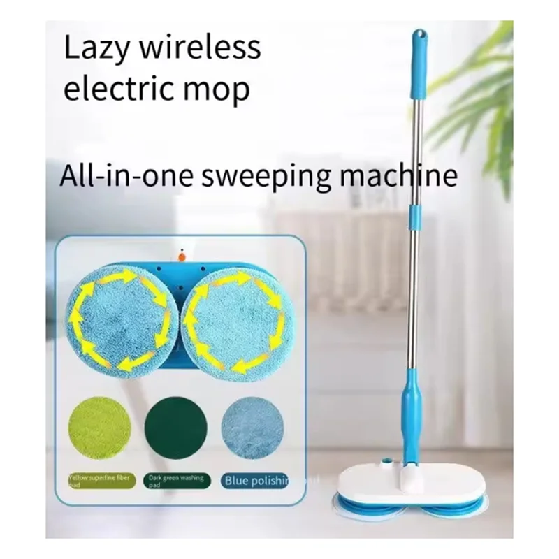 AA76-ممسحة كهربائية محمولة للشحن، آلة مسح أوتوماتيكية، جهاز تنظيف منزلي #4