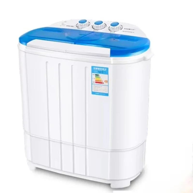 Home semi-automatic washing machine double drum and drying function portable washing machine