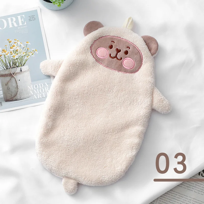 Cartoon Coral Velvet Hand Wipe Towel Hanging Quick-Drying Thicken Absorbent Towels Soft Kids Adult Toilet Kitchen Towels