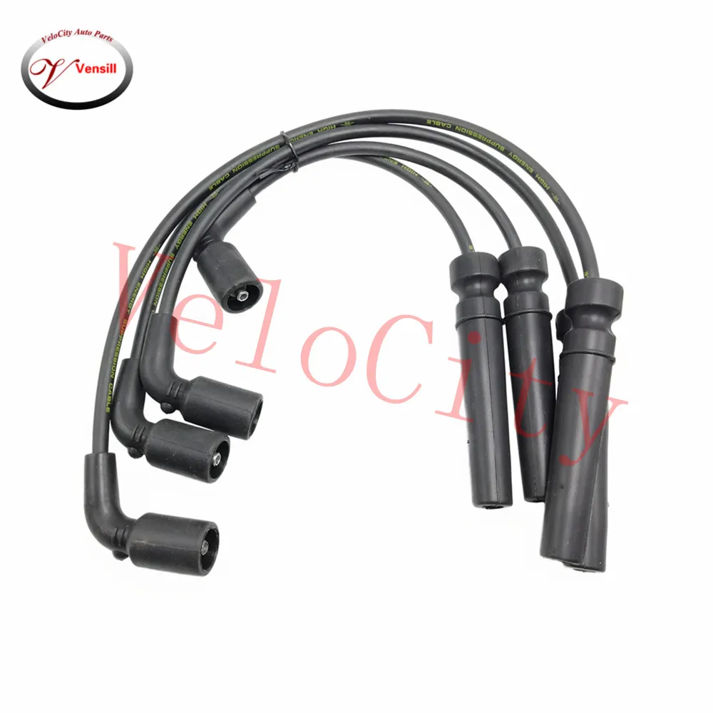 Spark Plug Wire Set Ignition Cable For Chevrolet Aveo Daewoo Pontiac Wave5 Part No# 96211948 96497773