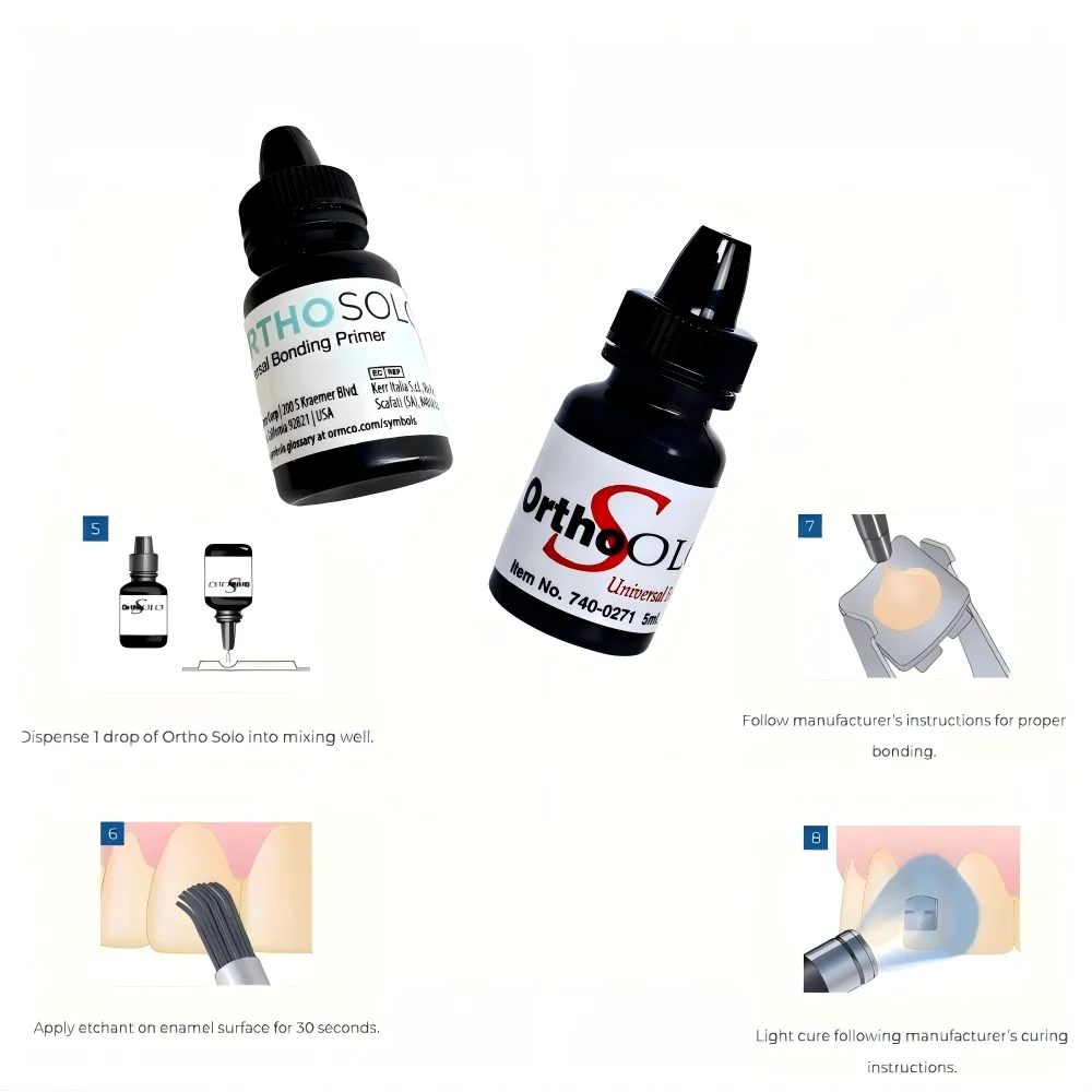 

Ormco Ortho Solo Bond Enhancer: Адгезив-праймер для ортодонтических брекетов, 5 мл, для зубных поверхностей