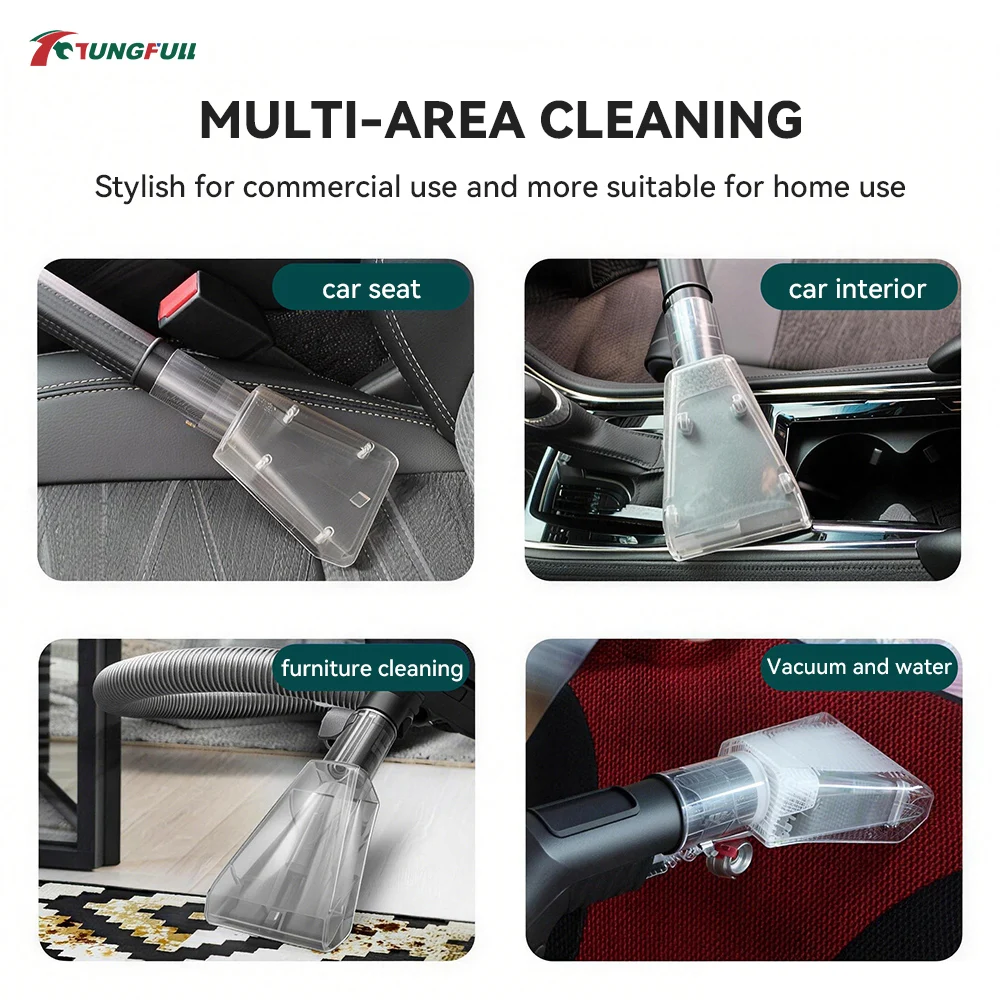 Multifunctional Spray Extraction Vacuum Cleaner 1400W Wet Dry Blow Shampoo Cleaning Machine for Carpet Auto Fabric Upholstery view 6