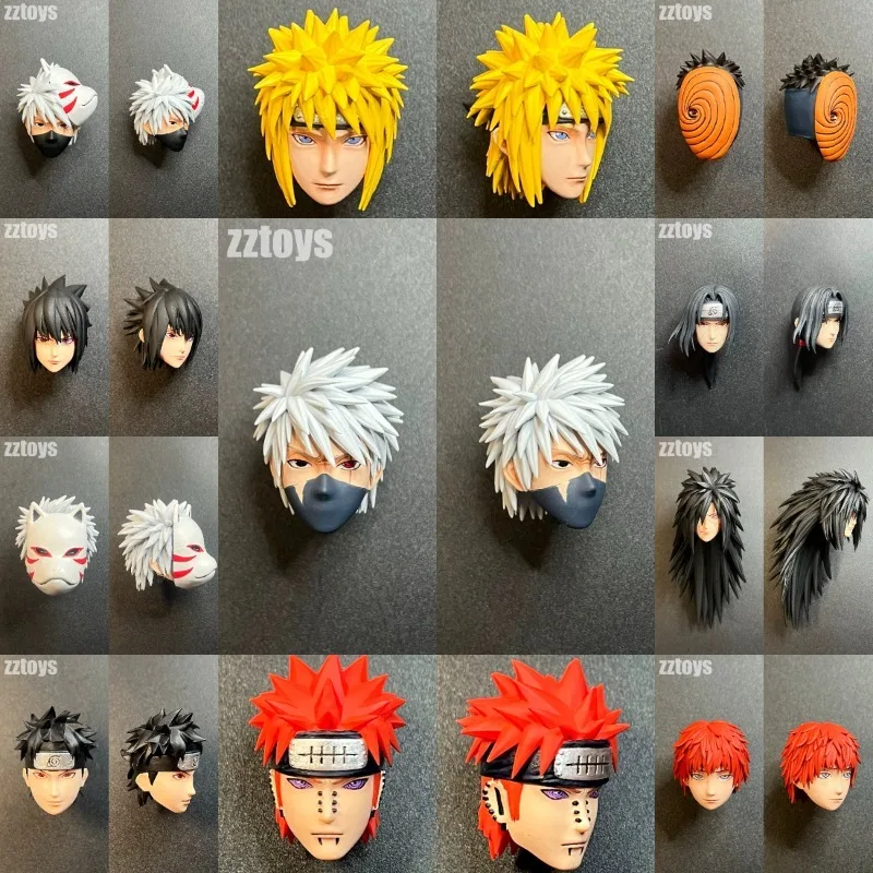 

Customization 1/12 Scale Naruto Uchiha Obito Kakashi Friends Delicate Head Sculpt Model for 6inch Vtoys Slim Body Decor