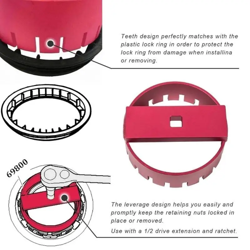 

31BC 69800 Oil Lock Rings Wrench Removal Lock Rings Disassembly Oil Socket Automotive Repair Accessories