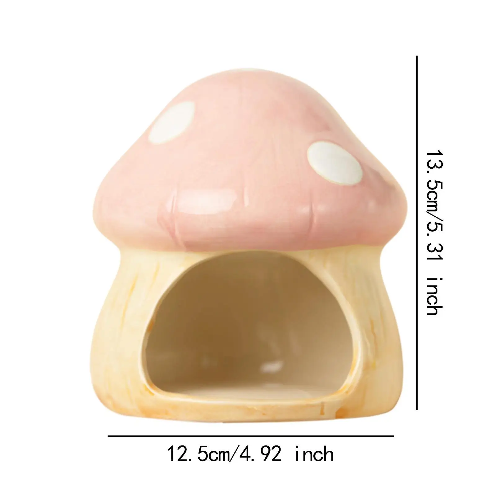Ceramic Mushroom Shaped Hamster Nest Cute Guinea Pig House for Chinchilla Rat Guinea Pig Small Animals Supplies