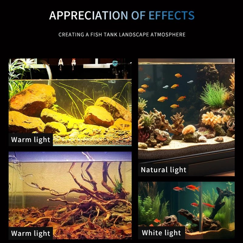 Fish tank water grass lamp zoom spotlight plant specific supplementary light, full spectrum growth lamp