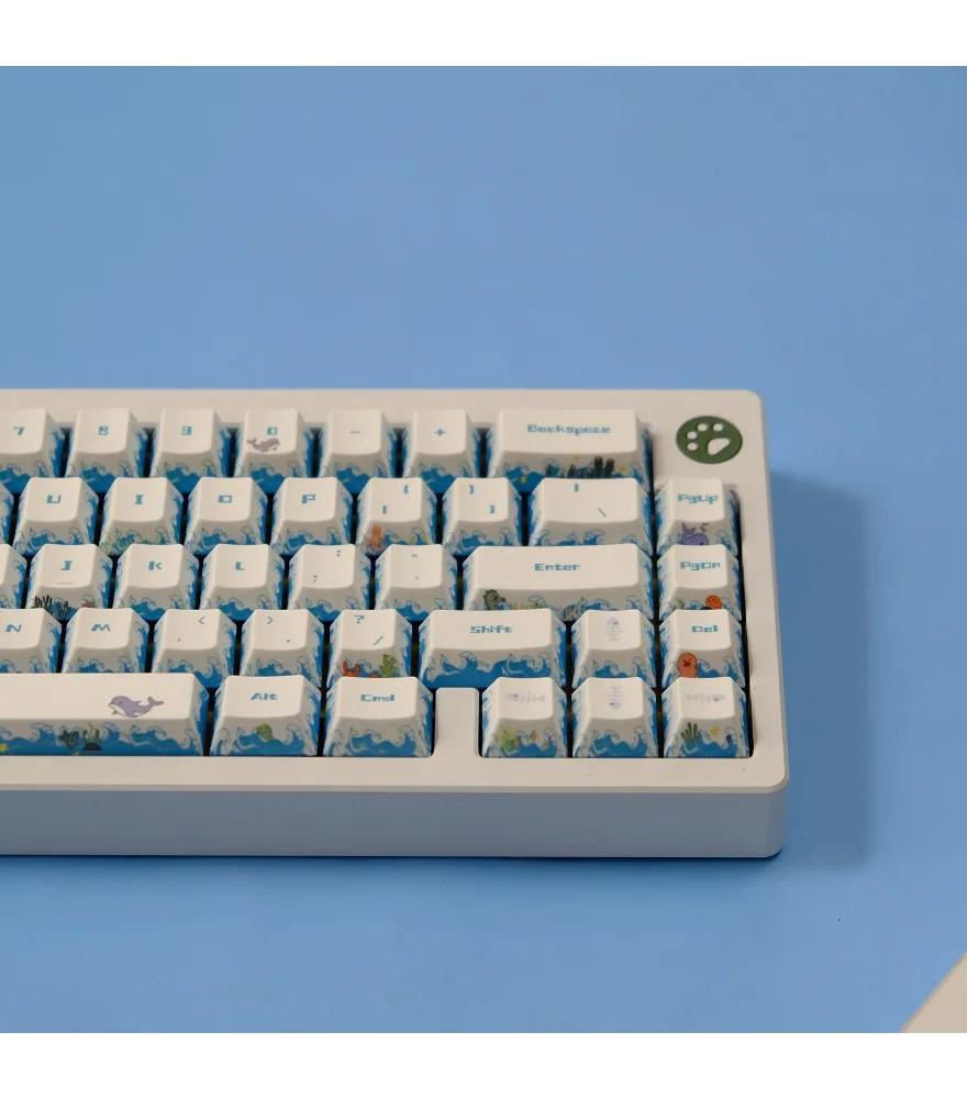 

Ocean Wave Keycap PBT Original Sublimation Mechanical Keyboard Customized Complete Set
