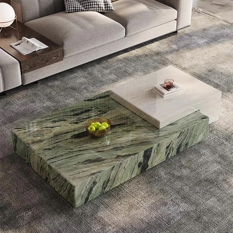 

Italian Luxury Marble Coffee Table, Designer Statement Piece for Villa & Penthouse, Heat & Scratch Resistant, Customizable