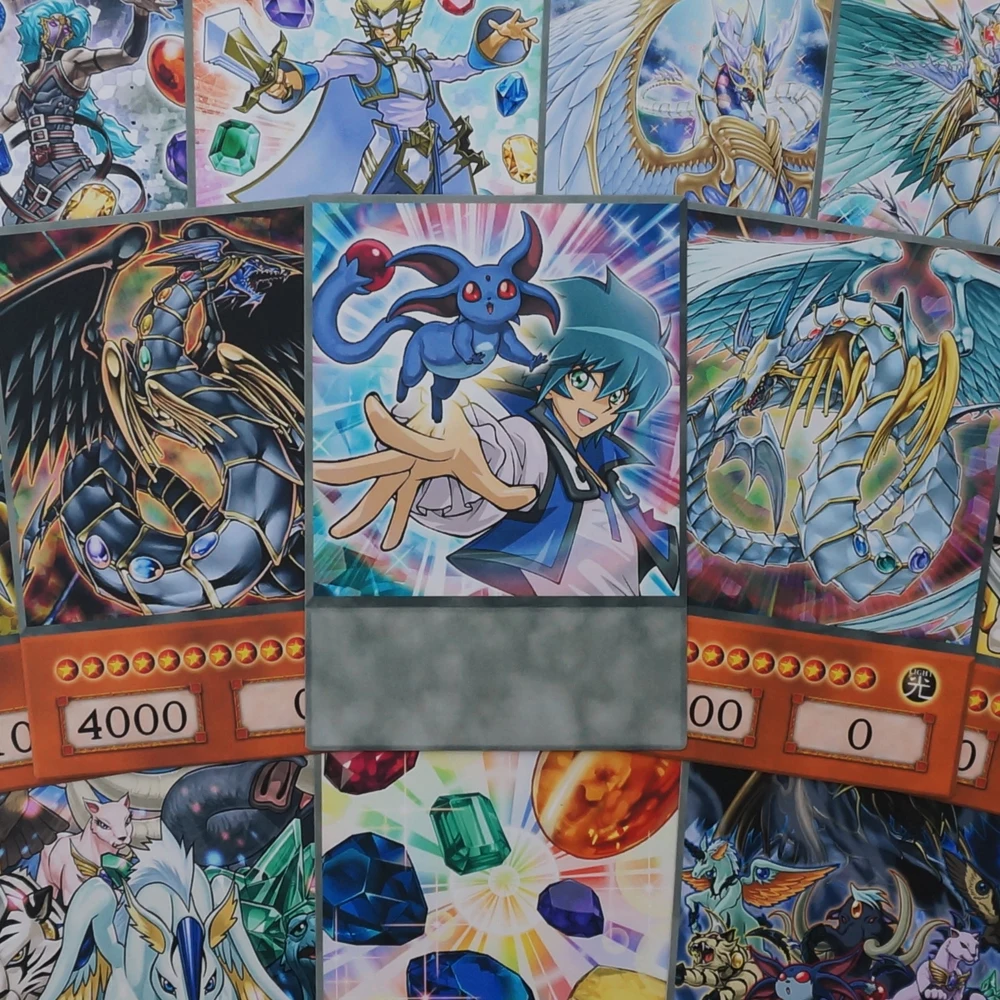 

24pcs/set Yu-Gi-Oh! Crystal Beasts Series Anime Style Cards GX Jesse Anderson Rainbow Dragon Overdrive Advanced Gem Beast Orica