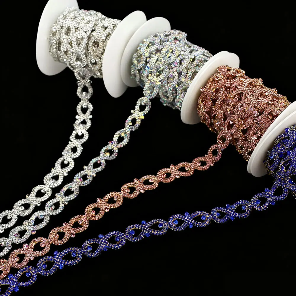 

Handmade DIY Sewing Decoration Trim 1Yards Crystal Rhinestone Cup Chain Clothing Shoes & Hats Decoration Accessories