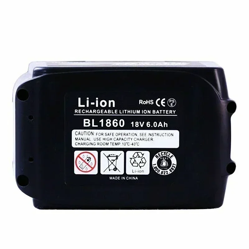 1-3 แพ็ค BL1860 18V 6000mAh แบตเตอรี่ชาร์จสําหรับ Makita 18V BL1830B BL1860B BL1840B BL1815 LXT-400 18650 Makita 18v แบตเตอรี่