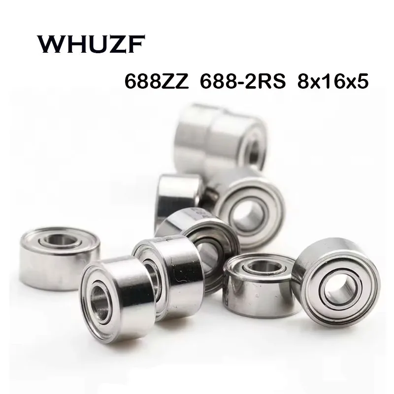 5PCS 688-2RS 688ZZ 688 2RS RS L1680 8x16x5 mm ABEC-7 Miniature double Rubber seal Deep Groove Ball Bearing