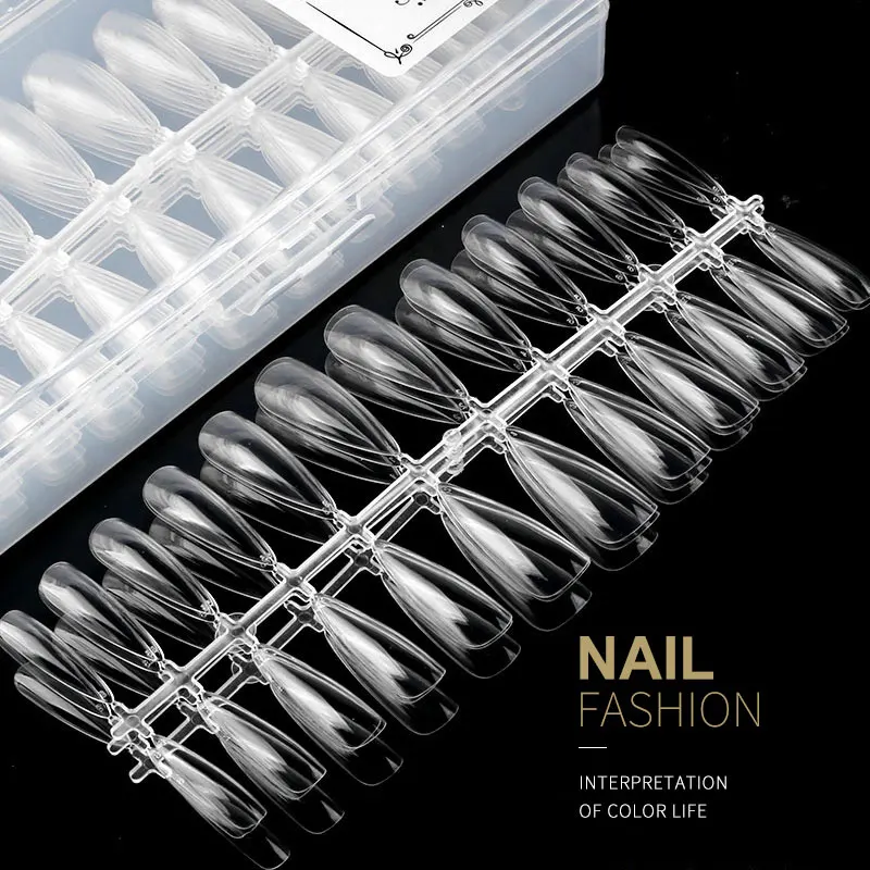 

Arte Clavo 240pcs Transparent DIY Nail Extension Ballerina/Square/Coffin/Almond Short Fake Nails Acrylic Art Tips Manicure Tools