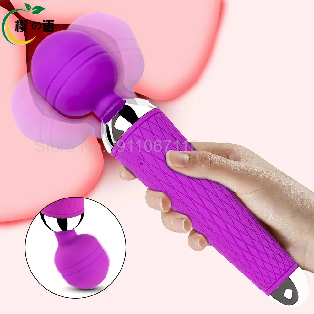 20 Geschwindigkeiten leistungs starke Vibrator Av Rod Zauberstab Klitoris Stimulator Sexspielzeug für Frauen G-Punkt-Massage gerät erwachsene weibliche erotische Produkt