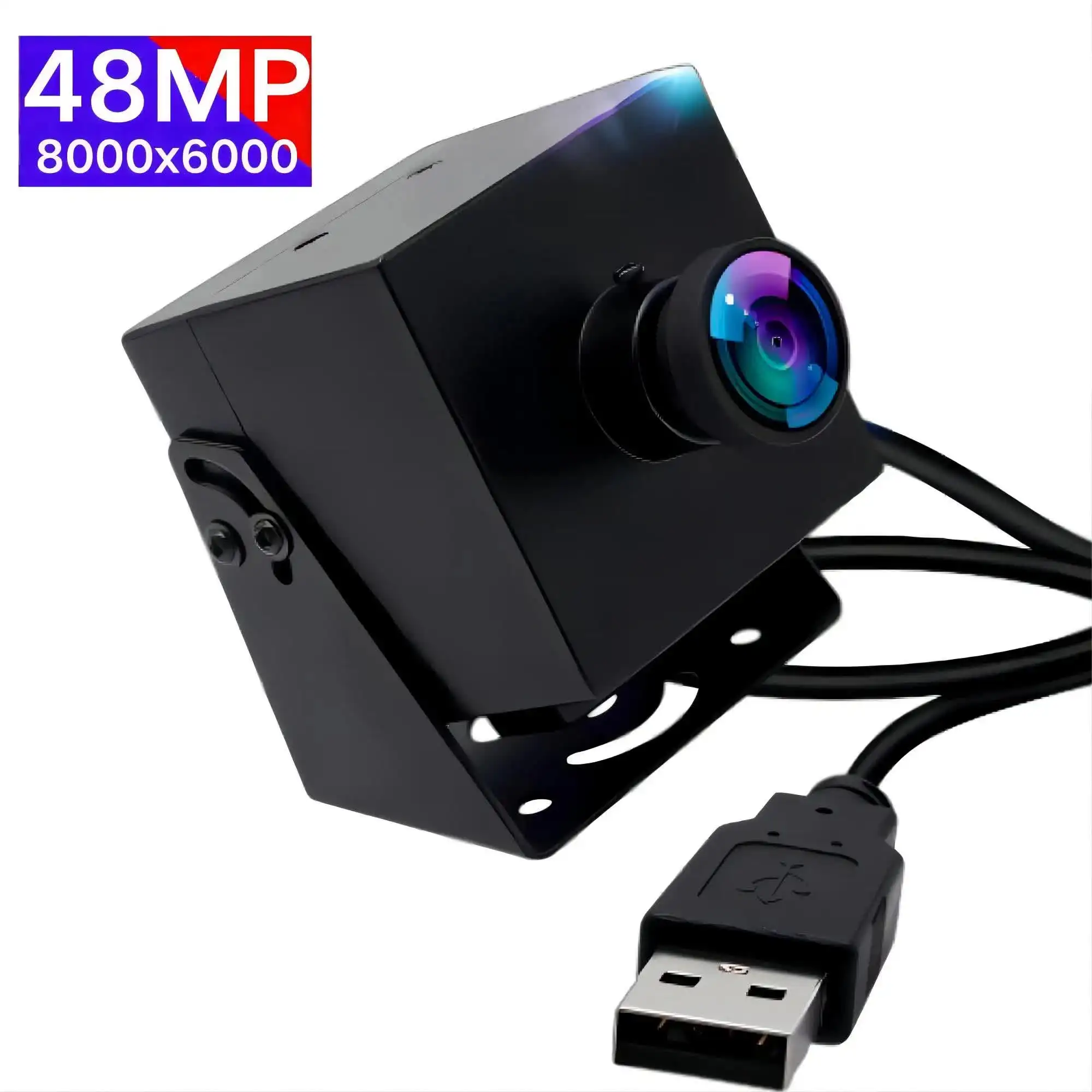 SVPRO 48MP Wide Angle USB Camera Ultra HD 4K Mini Housing UVC Industrial USB2.0 Video Webcam for PC,Laptop,Jetson Nano