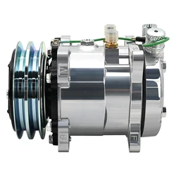 Compressor elétrico do condicionamento de ar, compressor do condicionamento de ar do caminhão, trator do V-rolo, escavadeira, resistente, 2 entalhes, SD507, 5H11, 12V, 24V, 507